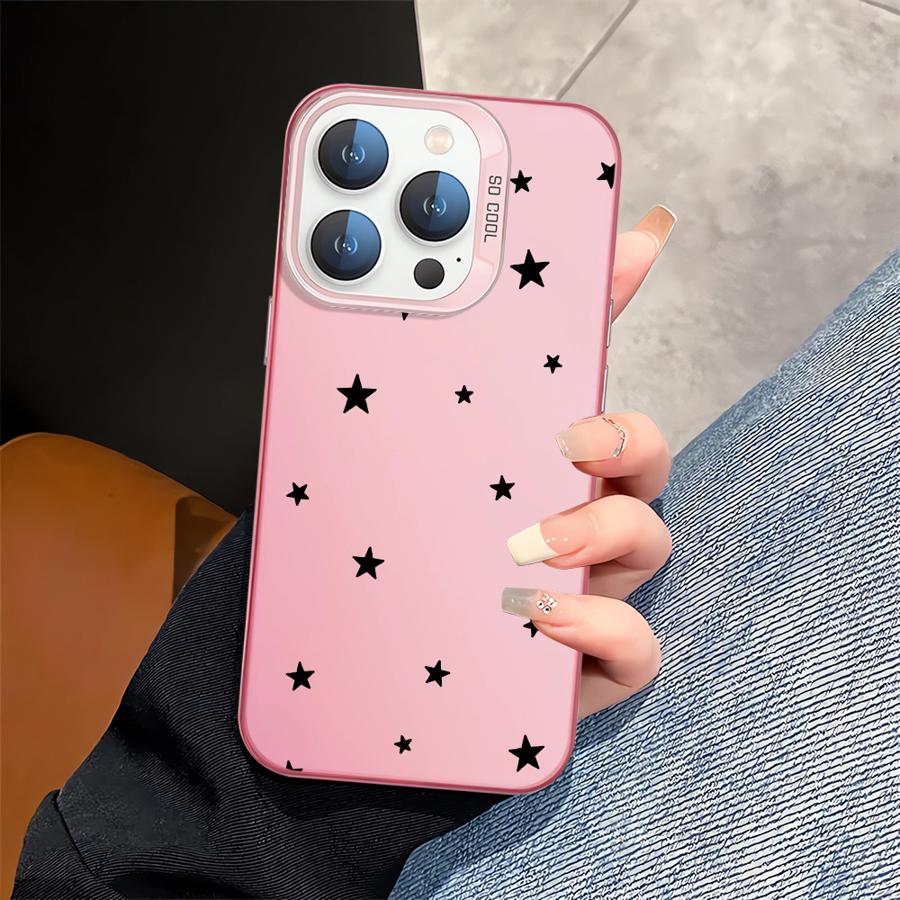Phone Cover Case for iPhone 17 Pro Max 14 Plus 11 13 Air 12 Pro 16 15 Cute Simple Stars