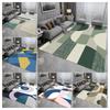 Alfombra Decorativa Abstracta Nórdica para Sala de Estar Hogar Área de Sofá Salón Alfombra Antideslizante Dormitorio Estudio Lavable Felpudo de Entrada
