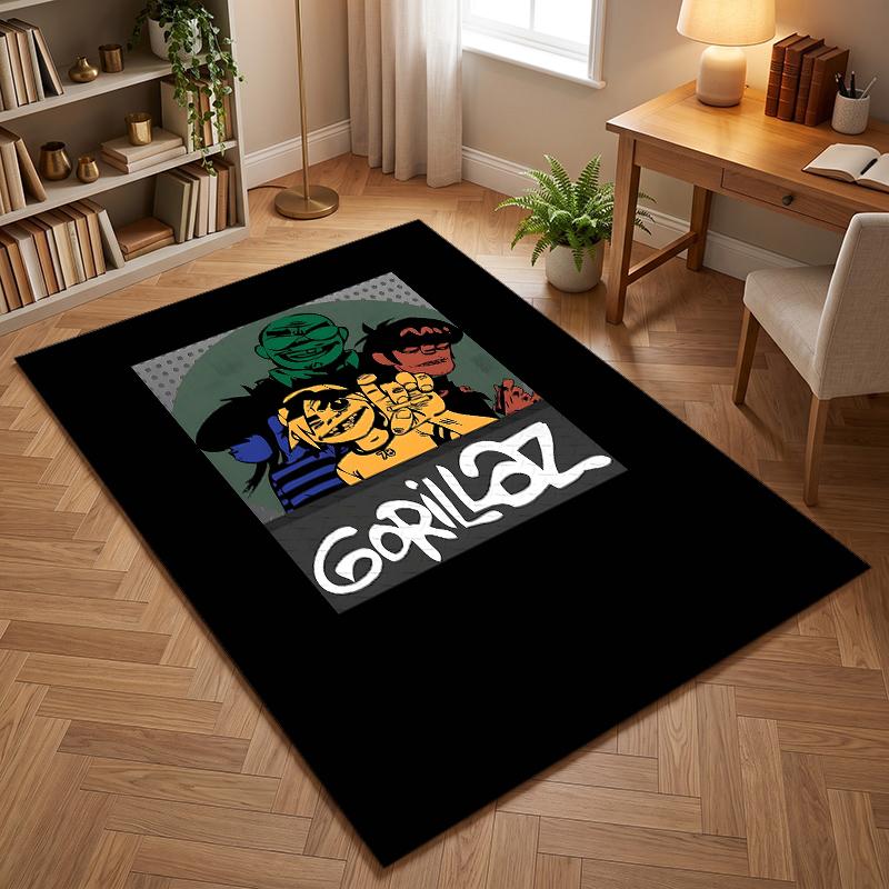 Gorillaz (5) Büroteppiche geeignet für Wohnzimmer Schlafzimmer Büros und Küchen ein Geschenk für moderne Wohnkultur