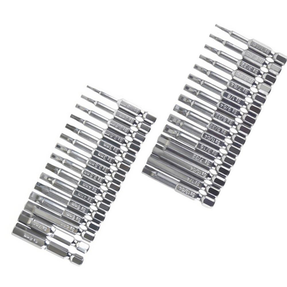 30Pcs Screwdriver Bit 1/4 Hex Shank Screw Driver 50mm Screwdriver Bits Magnetic Nut Driver Screw Driver Batch Head Hand Tools