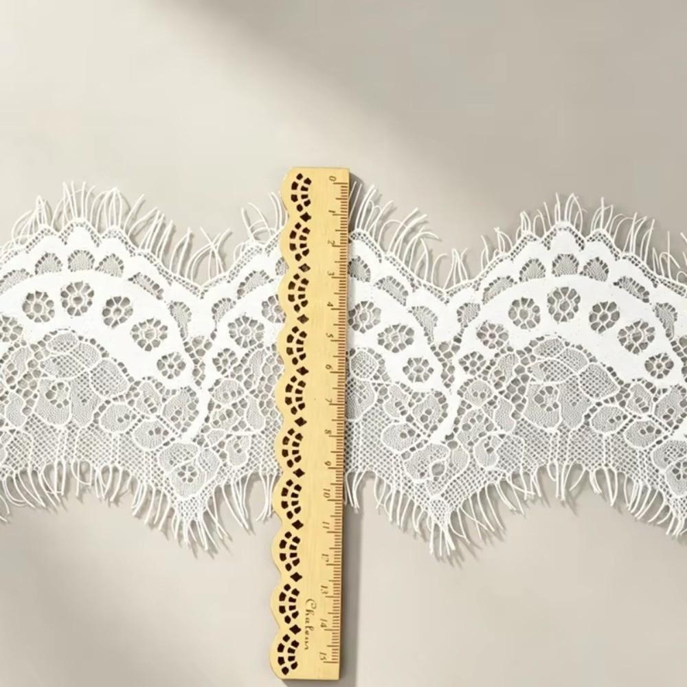 Black White Color Lace Fabric Trim 3 Yards Length Knitted Lace Fabric  For DIY Dress