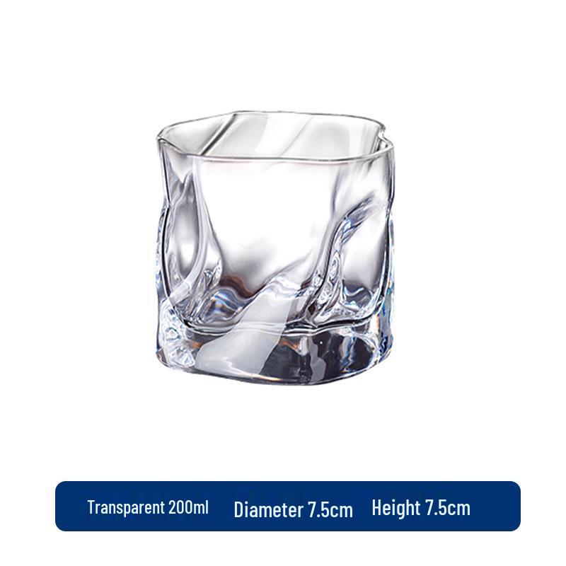 Trendy Irregular Crystal Glass Cup for Whiskey, Beer, and Water 201-300 ml