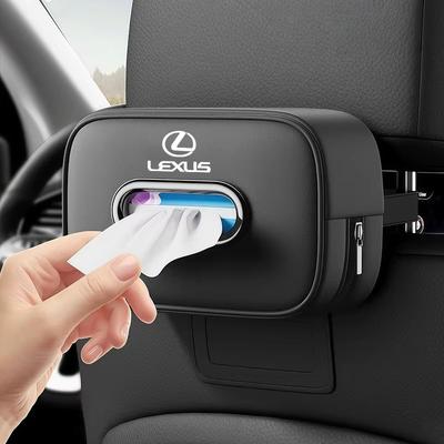 Leather Car Tissue Box Holder Back Seat Storage Bag For RX300 IS200 IS250 ES350 Ct200h UX250h NX300h RX350 ES300h RX400h