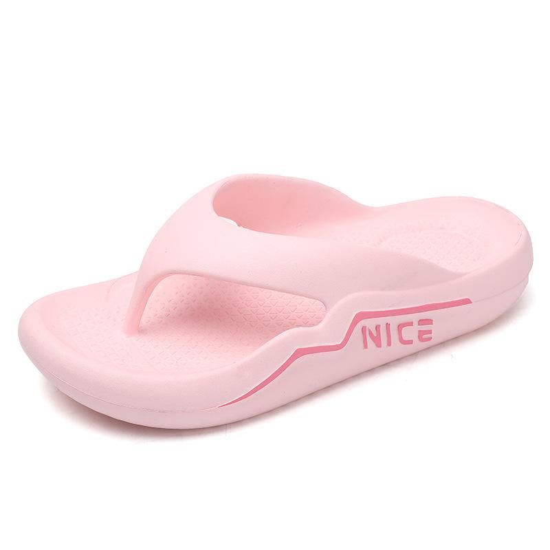 Stepping on shit, non-slip soft-soled couple slippers, summer home bathroom thick-bottomed tide drags, men's foot-pinch flip-flops