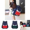 Cute Striped School Backpack For Boys And Girls With Durable Waterproof Oxford Fabric Design