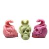 Halloween Snake Skull Candle Silicone Molds 3D Skull Snake Shape Crafts Gypsum Resin Decoration Art Mold 2025 Halloween Gift