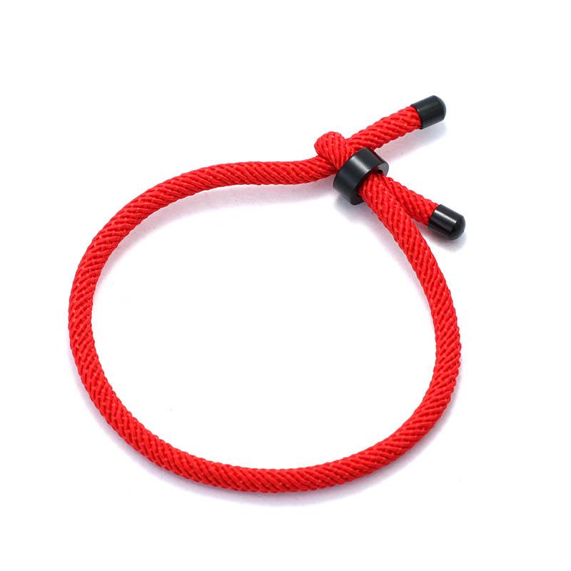 New Minimalist Lucky Red Thread Bracelet Unisex Stainless Steel Adjustable Cord Braclet Valentine Day Braslet Gift For Lovers