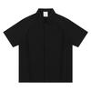 National Style Summer Retro New Chinese Pattern Embroidered Short-sleeved Shirt Men's Trendy Brand Loose Couple Casual Shirt Black