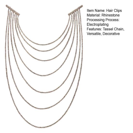 Women Hair Clip Multi Layer Tassel Design Back Head Hair Pin Lightweight