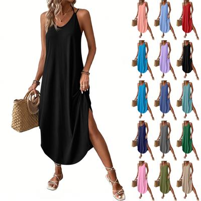 Womens Summer Dresses Sleeveless Casual Maxi Dress Vacation Dresses for Women 2026 Sexy Dresses for Women Beach Dresses for Women