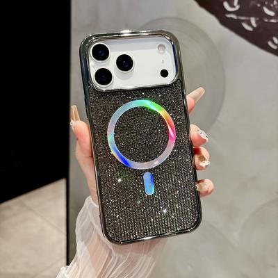 Für IPhone 17 Promax Handyhülle 16pro Luxus Strass Magnetische Saugkraft für Apple 14 Tausend Diamant Glitzer Fans 15 Neu