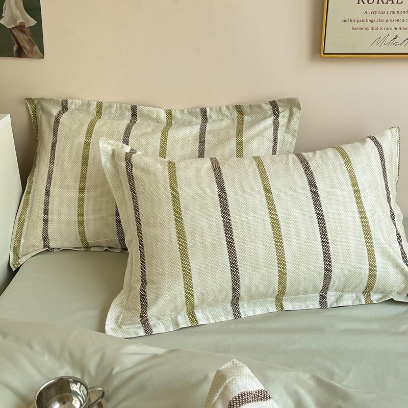 2pcs 100% Cotton Pillowcases, Soft & Breathable,Comfortable for Bedroom or Guest Room, Guest Room Bedding | Classic Design | Envelope Closure