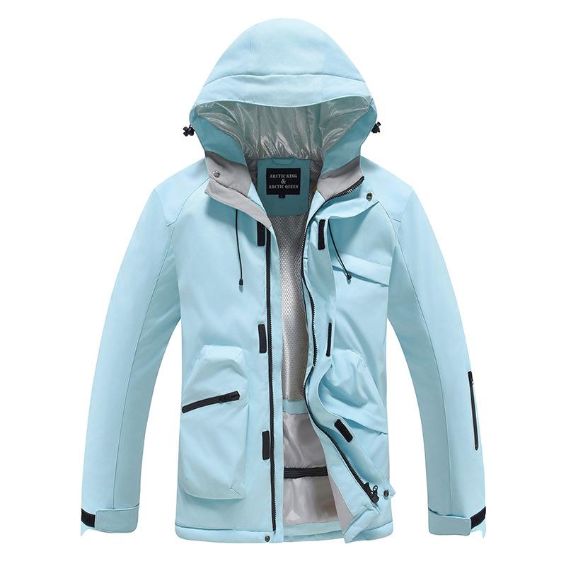 Skiing Jacket for Women and Men Snowboard Coat Waterproof Windproof Insulated Winter Mountain Outdoor Snow Sports Hooded Warm Ski Jackets With Pockets