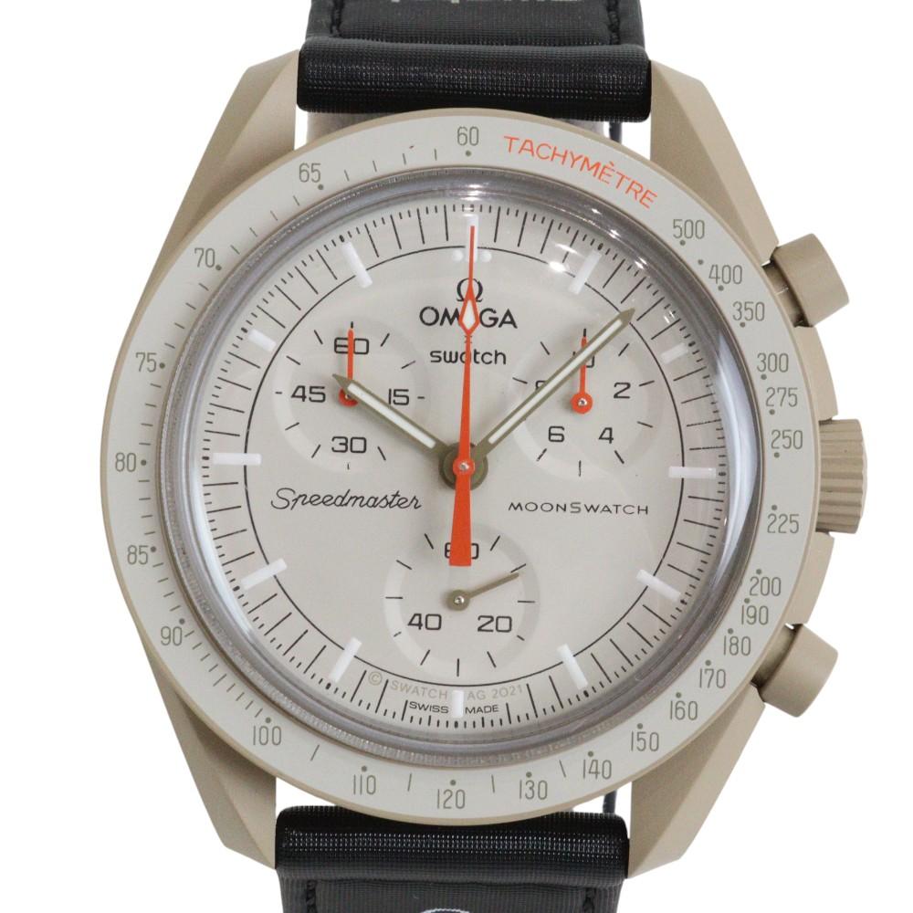 

[З гарантією] OMEGA SWATCH Moonwatch Місія на Юпітер S033C100 Кварцовий Хронограф Біокерамічний Ремінець НАТО Бежевий Чорний Чоловічий Годинник Пакувальний Матеріал для Подарунка