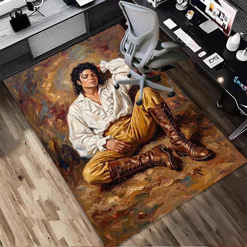 Michael Jackson Living Room Nonslip Area Rug Soft Carpet For Bedroom Gameoom Playroom Sofa Office Home Decor Doormat