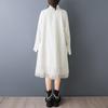 Long sleeve plus size cotton vintage new in dresses for women spring autumn casual loose midi Shirt dress