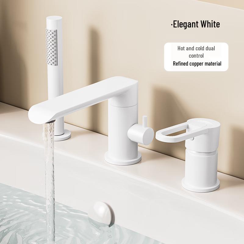 TLXT Gunmetal Grey Rotatable Bathtub Faucet - 3-Piece Set