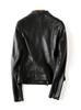 JINLUN Leather Rider Lambskin Genuine Leather Coat Women's Jacket, Leather,