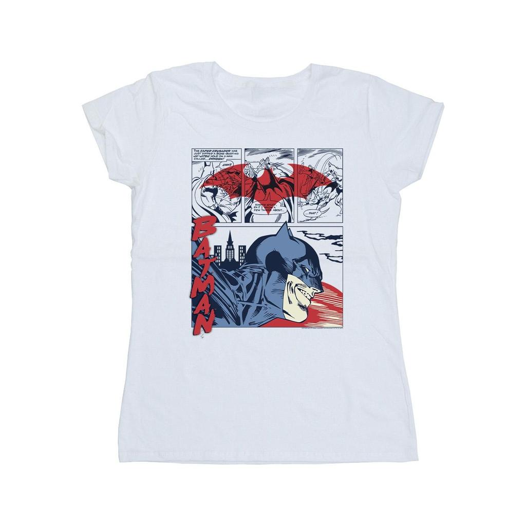 DC Comics Womens/Ladies Batman Comic Strip Cotton T-Shirt