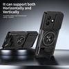 KEYSION Magnetic Phone Case for HONOR X8d Slide Camera Protection Upright Kickstand 360°Ring Shockproof Back Cover for Honor X8d