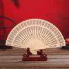 Sandalwood Fan, Original Wood Fan, Ancient Style Folding Sandalwood Fan, Chinese Style Handmade Wooden Fan, Sandalwood Folding Fan, Hollow-Carved