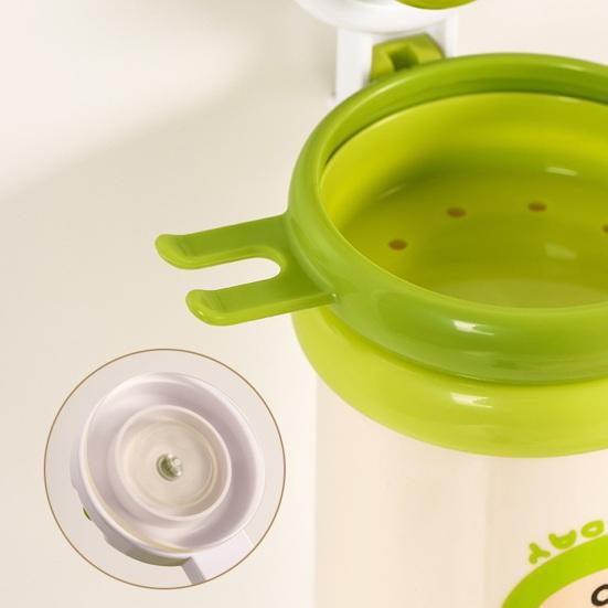 Suction Cup Toothbrush Holder Wall-Mounted No-Drill Cup Holder Magnetic Self-Adhesive Multi-Functional Bathroom Organizer for Toothbrushes Toothpaste