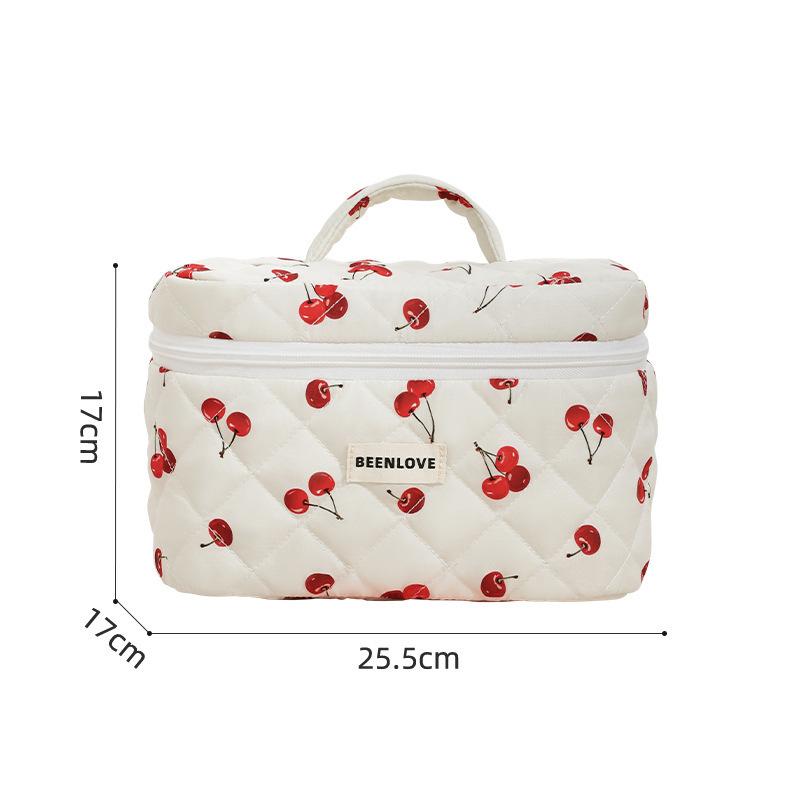 New Butterfly Love Flower Cosmetic Bag Fashion Quilted Cosmetic Bag Bow Flower Cosmetic Bag Large Capacity High Sense