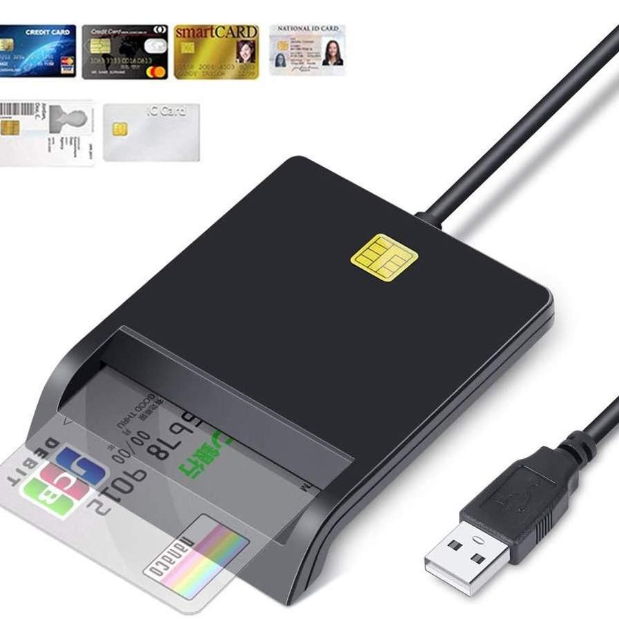 USB 2.0 Smart Card Reader/Writer for ATM, Tax Filing, Bank, ID, and IC Cards