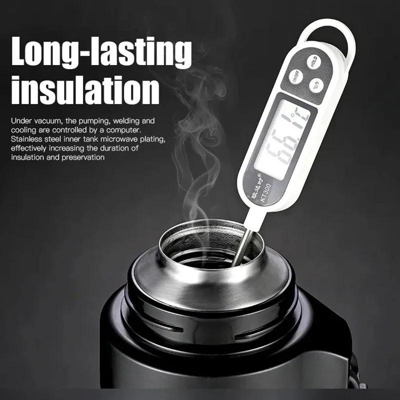 1200/1500ml Thermosflasche Edelstahl Outdoor Camping Wandern Wasserflasche Vakuumflaschen Kalt halten Tragbarer Reise-Wasserbecher