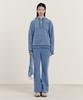 Oioi Collection Vintage Denim Sweat Bootcut Pants_Denim Light Blue