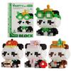 New cartoon building blocks cute pandas flowers, menglan dolls puzzle building blocks Table ornaments boys girls birthday gifts
