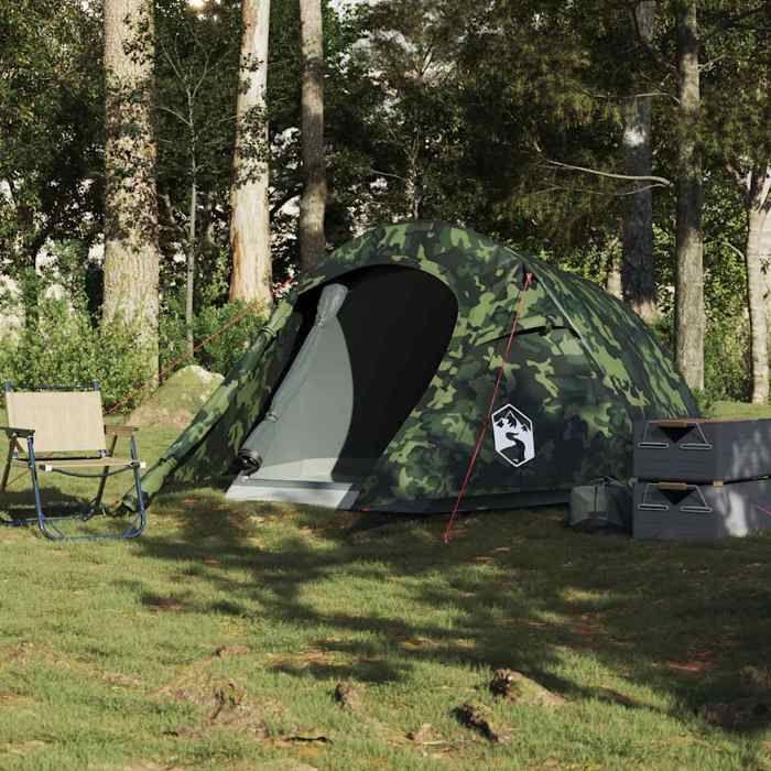 VidaXL Tunnel Camping Tent 2 Person Camouflage Waterproof, Tent, Camping Shelter, Garden Shelter, Garden Tent, 4009632