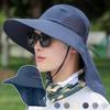 New Summer Sun Hat For Men Women Outdoor UV Sun Protection Wide Brim Fisherman Hat With Face Cover Neck Flap Fishing Hiking Hats