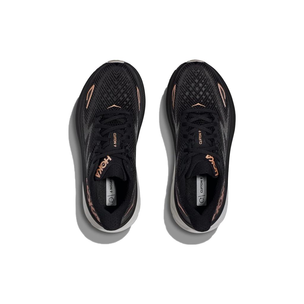HOKA  Clifton 9 Black Rose Gold Women Sneakers 1127896-BRGL