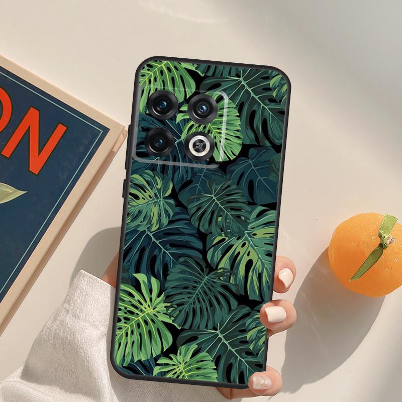 Leaves Monstera Green Case For OnePlus 13T 10T 10R 12R 13R 15 13 12 11 10 9 Pro Nord CE 5 2 3 4 Lite N20 N30 Cover