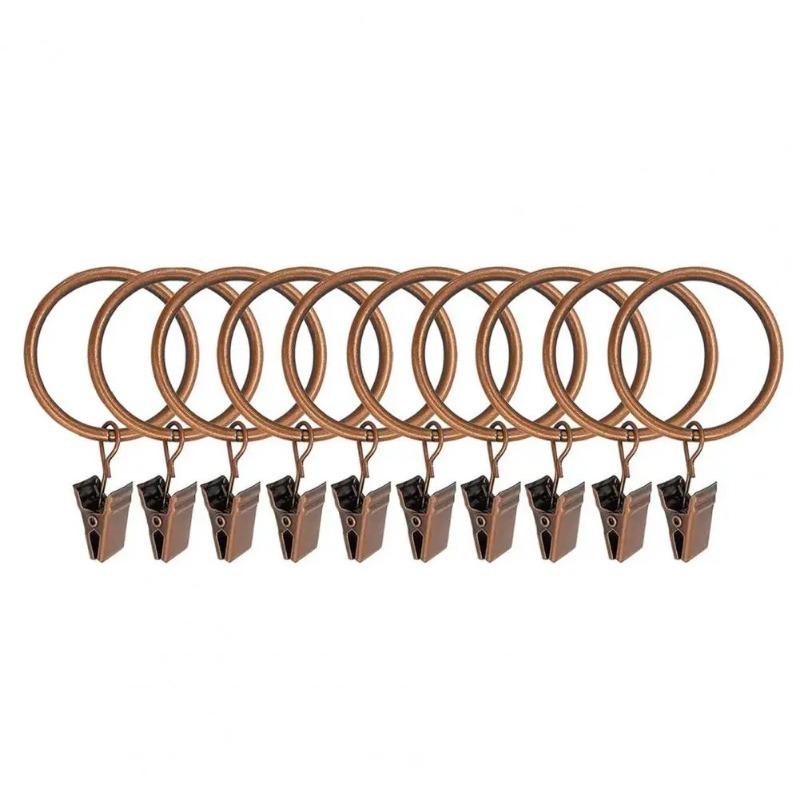 10-30Pcs Curtain Rings Clips for Curtain Hanging Photos Hats Rustproof Vintage Decoration Wire Holder Home DIY Storage Clips