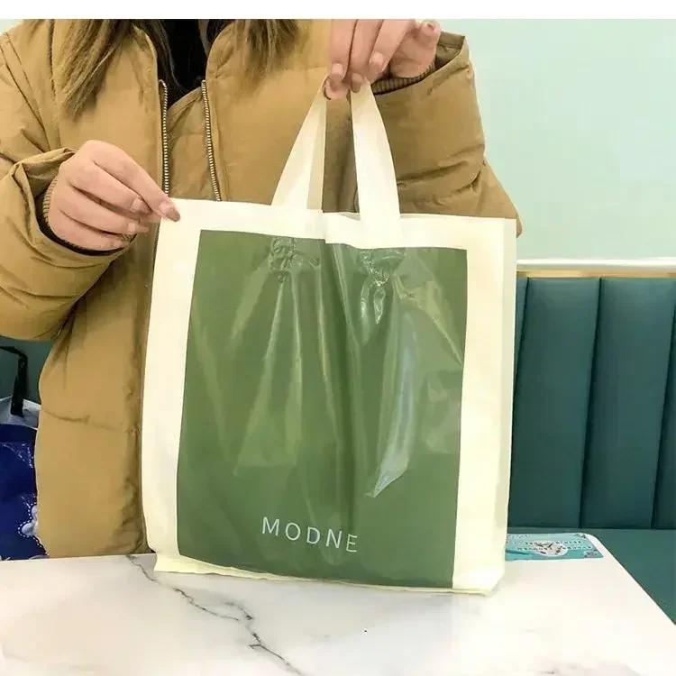 50piece Cartoon Large Capacity Gift Bags Vertical Large Size Clothing Store Plastic Handbag High End Portable Gift Storage Pocke