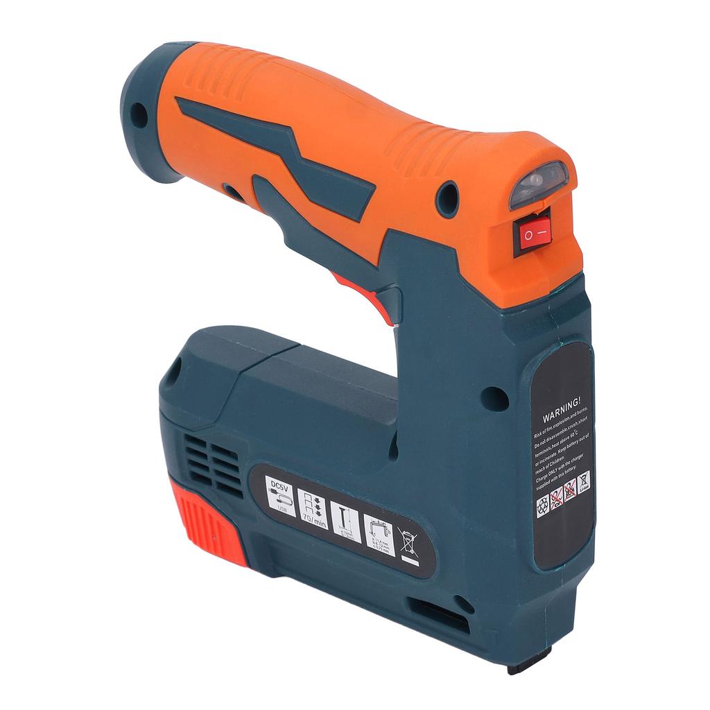 Electric Staple Gun 2 in 1 Cordless Stapler Brad Nailer with 2000 Nails 3.7V USB Charger Battery for Upholstering Wood