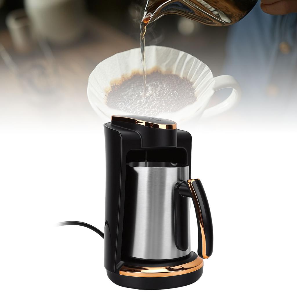 Turkish Coffee Maker Stainless Steel 550W 250ML Single Cup Turkish Coffee Machine for   Travel