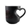 Heart-shaped Color Changing Ceramic Coffee Mug 11oz Heat Creativity Reactive Design Mother's Day Gift for Mom