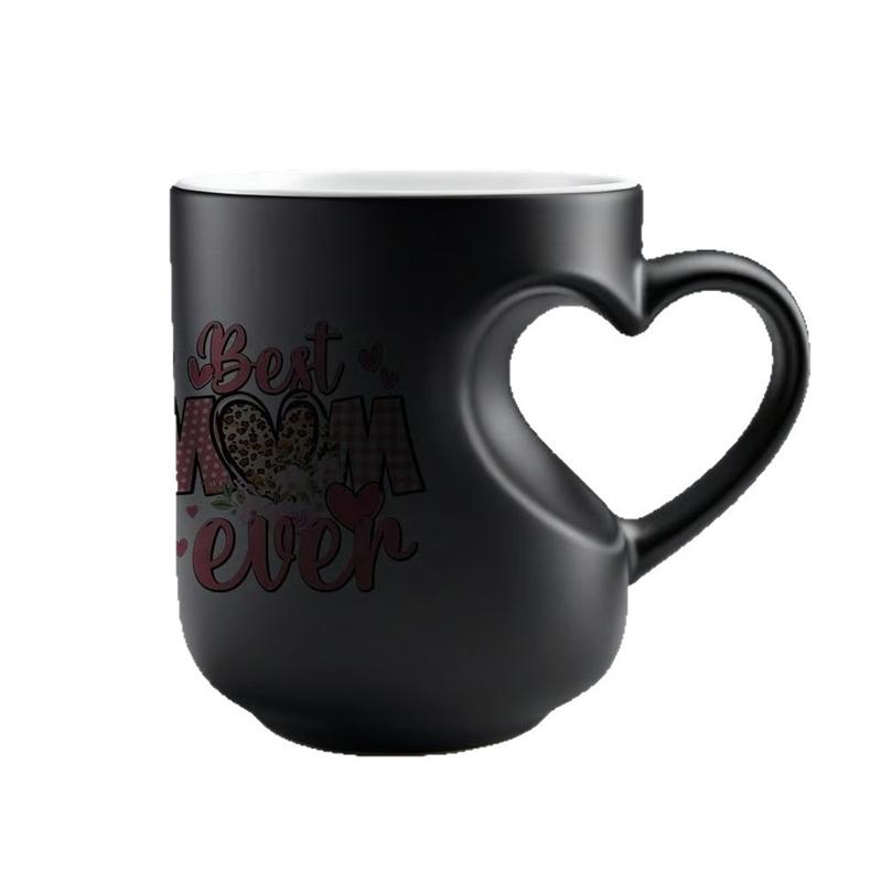 Heart-shaped Color Changing Ceramic Coffee Mug 11oz Heat Creativity Reactive Design Mother's Day Gift for Mom
