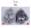 Breloc Pompom din Blană de Iepure Rex - Pandantiv Iepure Pluș Drăguț și Charm pentru Geantă