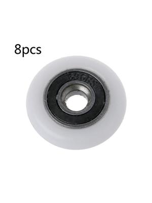 8pcs Bath Shower Door Rollers/Runners Pulleys 23mm Diameter Wheel Bathroom Replacement Part Enclosures Cabins