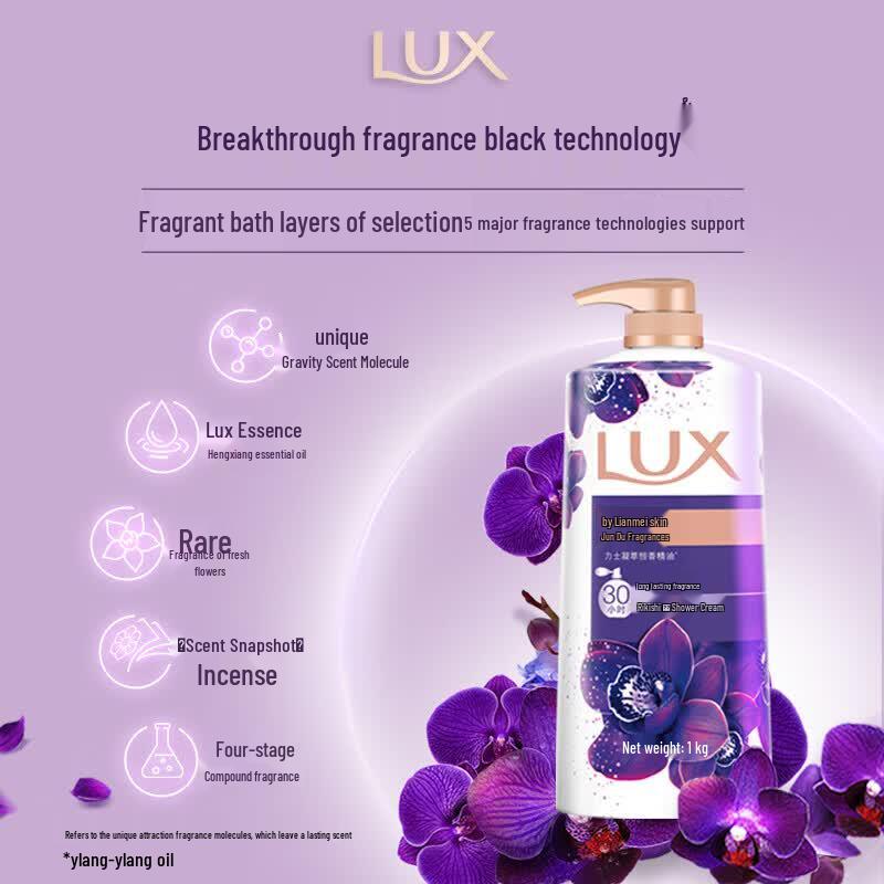 lux Essential Oil Fragrance Shower Gel