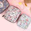 1 Stück Florales Handstrick-Set Häkelnadel Reißverschluss Wasserdichte Aufbewahrungstasche DIY Druck Aufbewahrungstasche Pullover Nadelset Aufbewahrungstasche