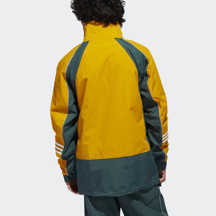 adidas Pánska športová bunda Originals s dlhým rukávom a stojacím golierom Žltá FJ7489