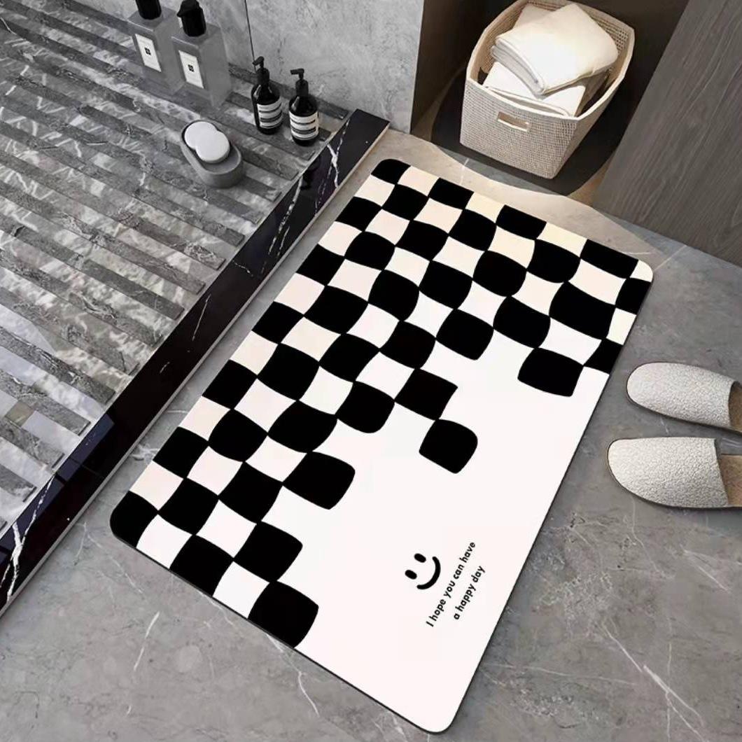 

Soft diatom mud floor mat bathroom toilet absorbent mat non-slip mat simple door foot mat carpet door mat entry 40x60cm15.7x23.6in