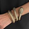 SHIXIN Punk Geometrisch Schlangenhaft Weit Öffnend Armreif Armband Damen Übertrieben Stapelbar Schlangenmanschette Federarmband Party Schmuck