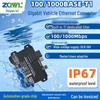 IP67 Automotive 100/1000BASE-T1 to RJ45 Ethernet Converter