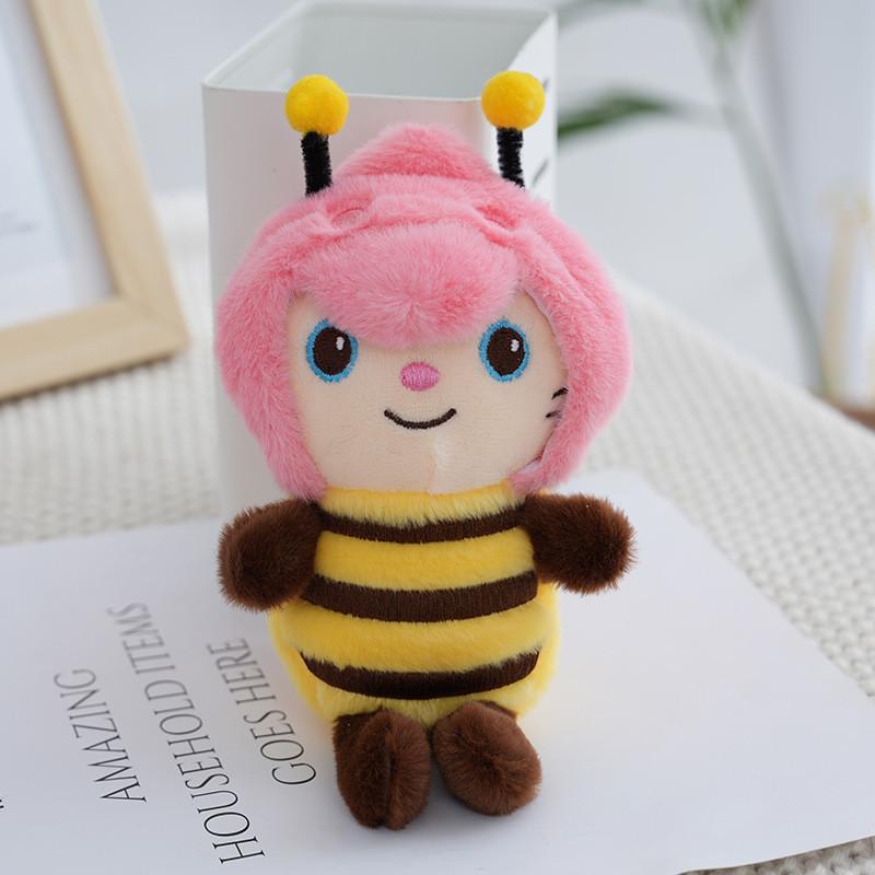 Adorable Dinosaur Plush Keychain Cute Cartoon Stuffed Animal Bag Charm Fluffy Soft Toy